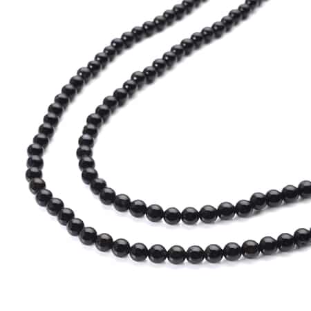 Enhanced Black Agate Beaded Endless Necklace 60 Inches 410.00 ctw image number 2