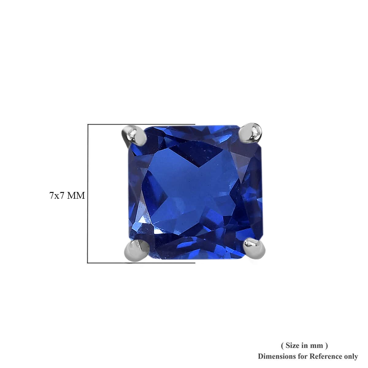 Rhapsody 950 Platinum AAAA Exclusive Asscher Cut Tanzanite Stud Earrings 2.40 Grams 3.60 ctw image number 4