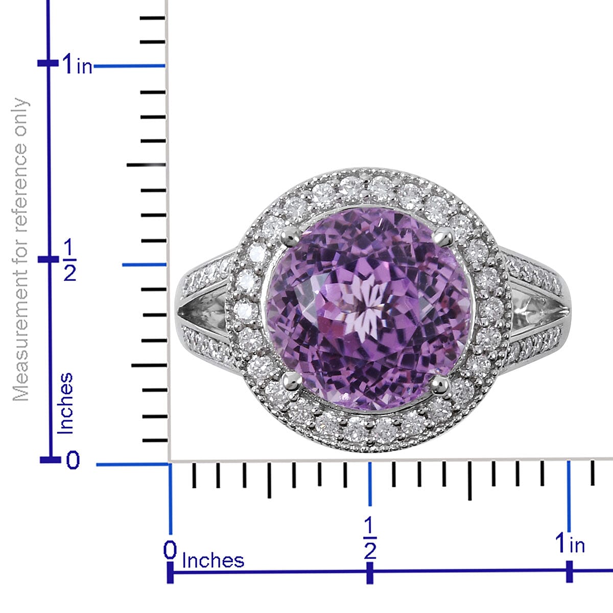 Rhapsody 5.40 ctw AAAA Pratroke Kunzite and Diamond E-F VS Ring in 950 Platinum 8.98 Grams (Size 6.0)