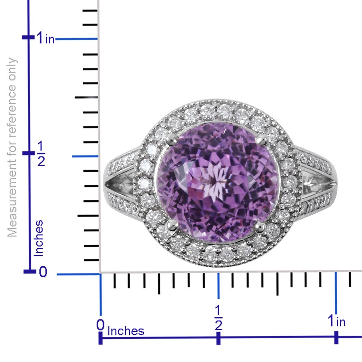 Rhapsody 950 Platinum AAAA Pratroke Kunzite, Diamond Ring (Size 8.0) (8.98 Grams) 5.40 ctw image number 4