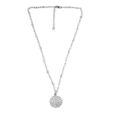 GP Polki Diamond Star Charm Necklace 18-20 Inches in Platinum Over Sterling Silver 4.00 ctw image number 2