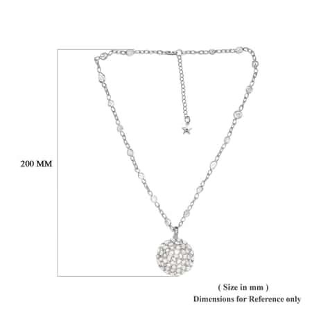 GP Polki Diamond Star Charm Necklace 18-20 Inches in Platinum Over Sterling Silver 4.00 ctw image number 4