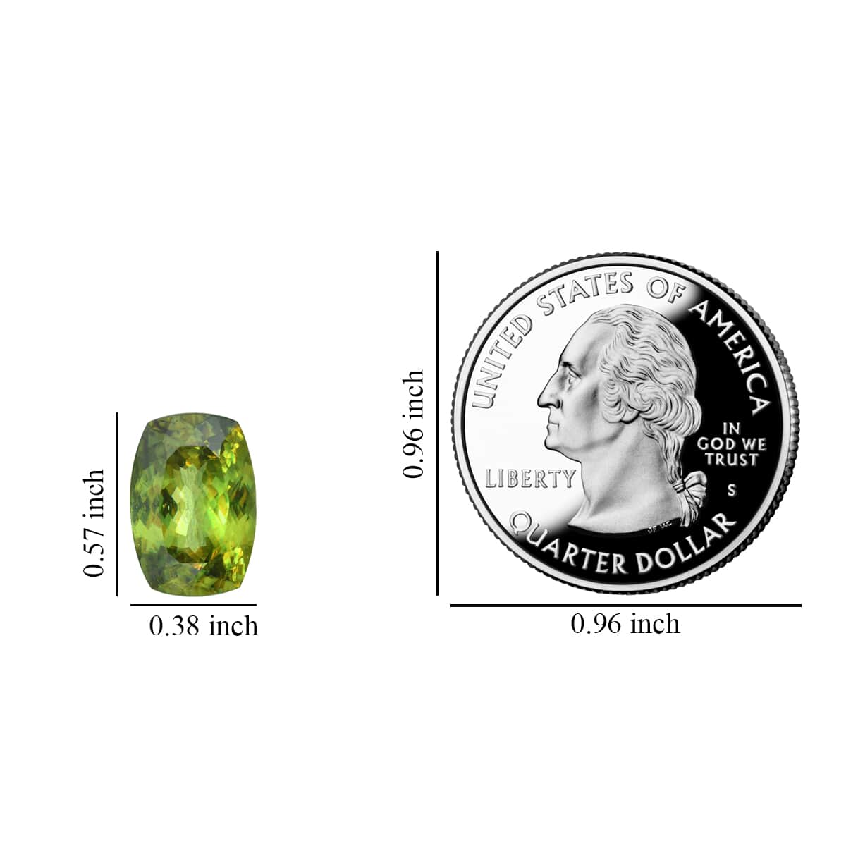 Certified AAAA Sphene Faceted (Cush 14.06x9.78 mm) 7.31 ctw , Loose Gem , Loose Gemstones , Loose Stones , Jewelry Stones image number 3