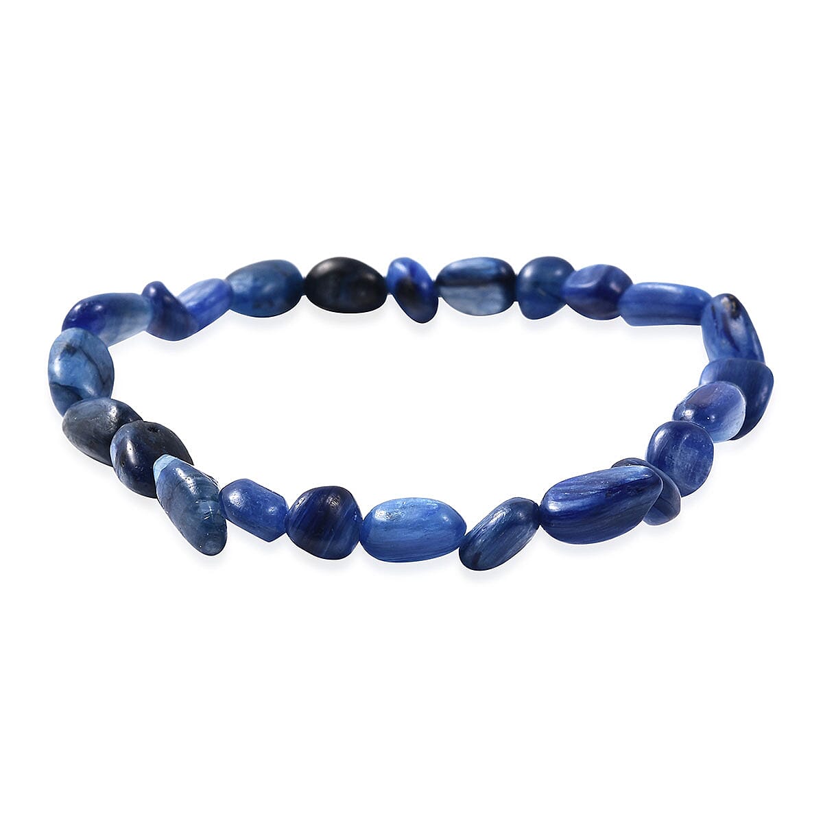 Kyanite Bead Stretch Bracelet 53.00 ctw