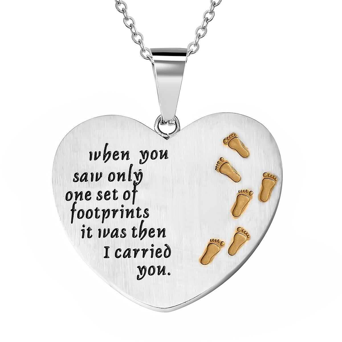 Heart Pendant Necklace 20 Inch in Black Oxidized Stainless Steel image number 4