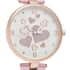 Strada Austrian Crystal Japanese Movement Watch in Rosetone with Pink Vegan Leather Strap image number 3