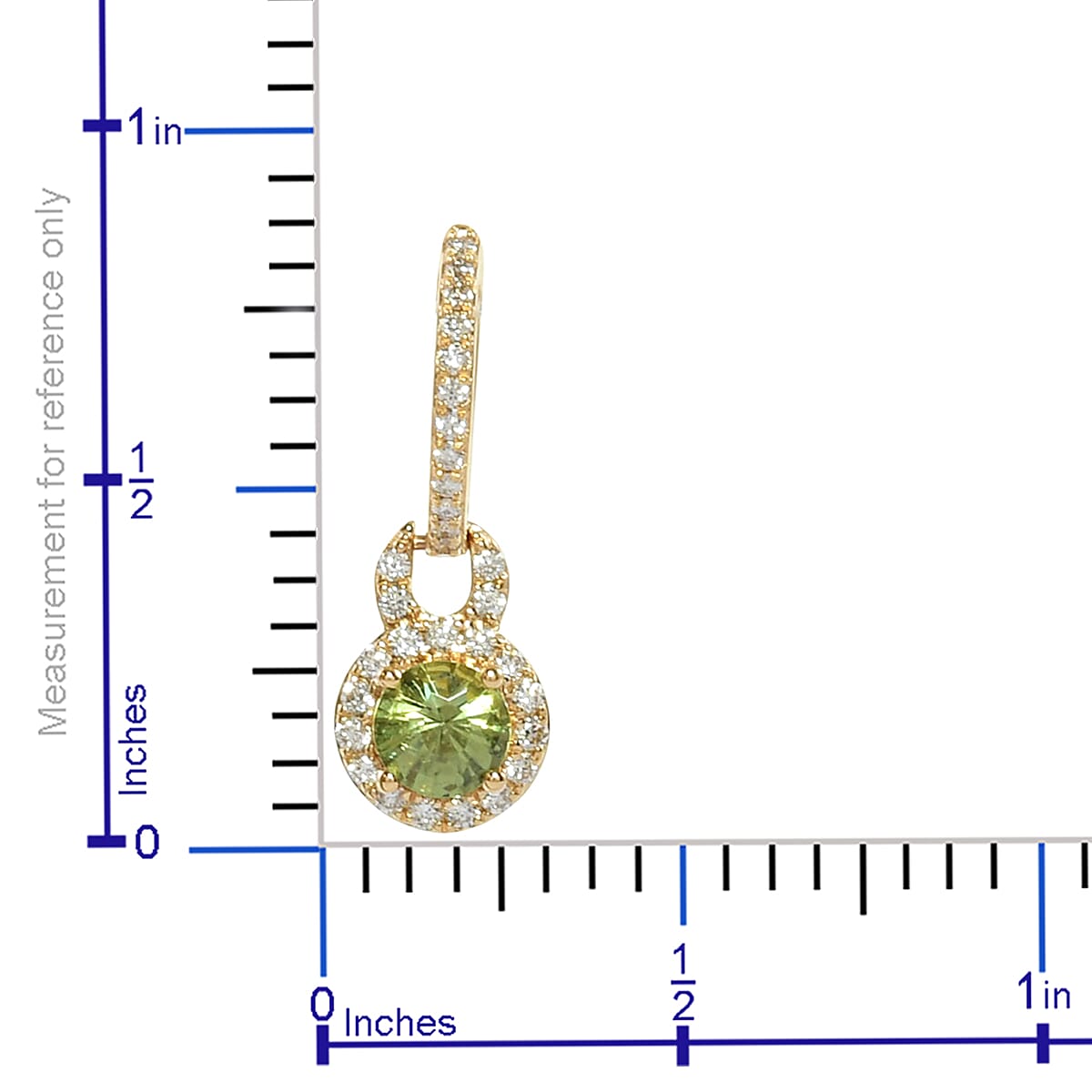Iliana 1.45 ctw AAA Demantoid Garnet and Diamond G-H SI Dangle Hugie Hoop Earrings in 18K Yellow Gold 3.81 Grams