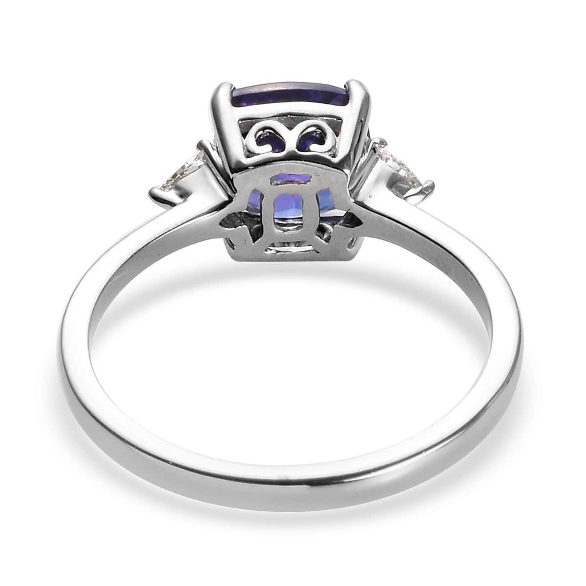 RHAPSODY 2.75 ctw AAAA Tanzanite and Diamond E-F VS1 Ring in 950 Platinum 4.30 Grams image number 4