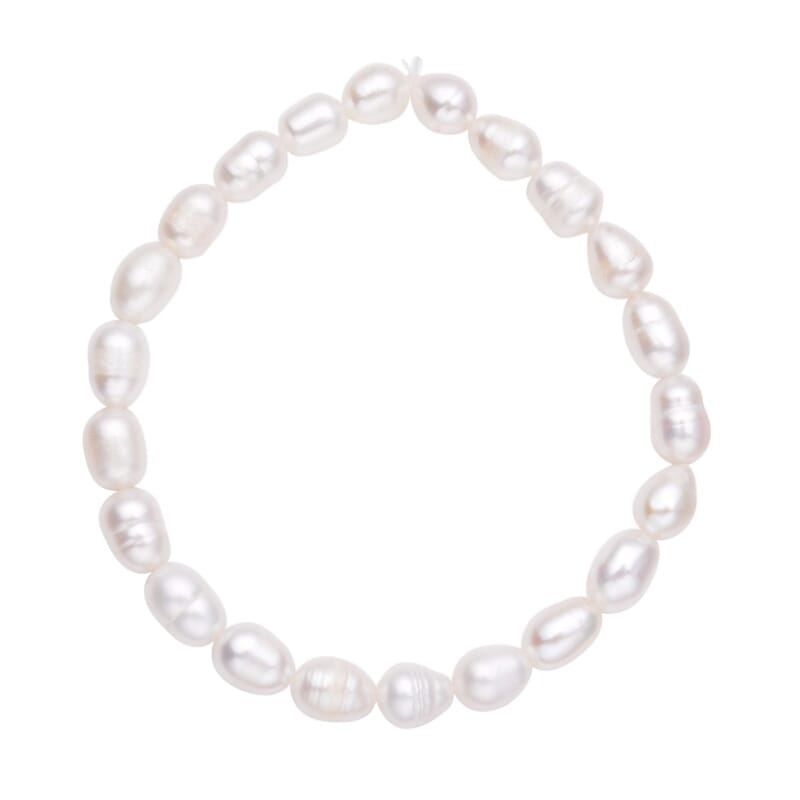 Freshwater Cultured Pearl Stretch Bracelet and Earrings in Sterling Silver