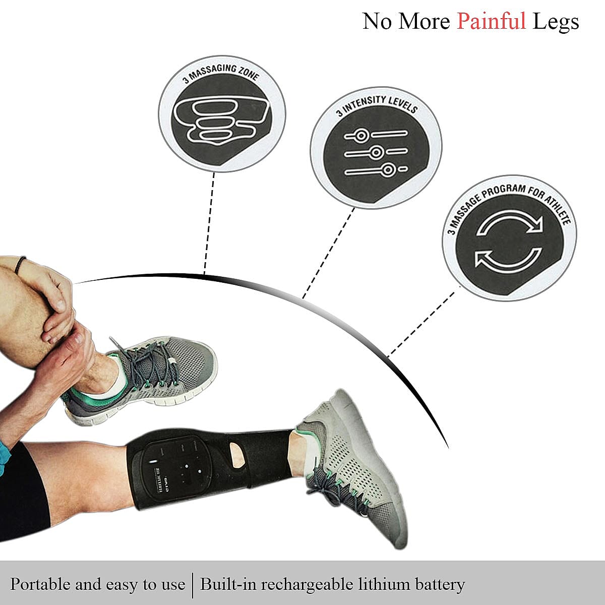 G.LAB Athletic Air Portable Cordless Air Compression Leg Massager image number 3