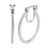 Diamond Accent Inside Out Hoop Earrings in Rhodium and Platinum Over Sterling Silver image number 0