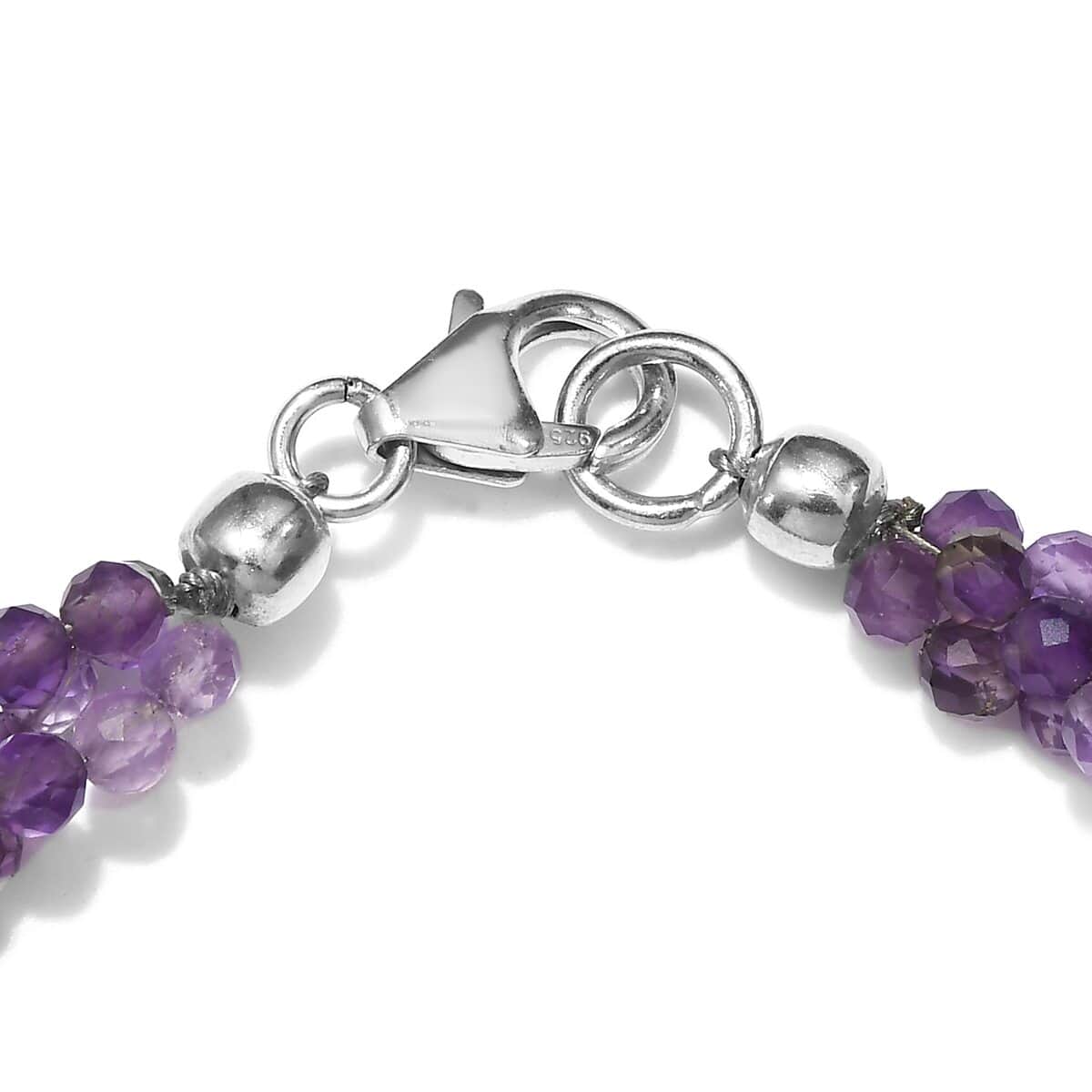 Ankur Treasure Chest Amethyst Twisted Beaded Bracelet in Sterling Silver (7.25 In) 35.25 ctw image number 3