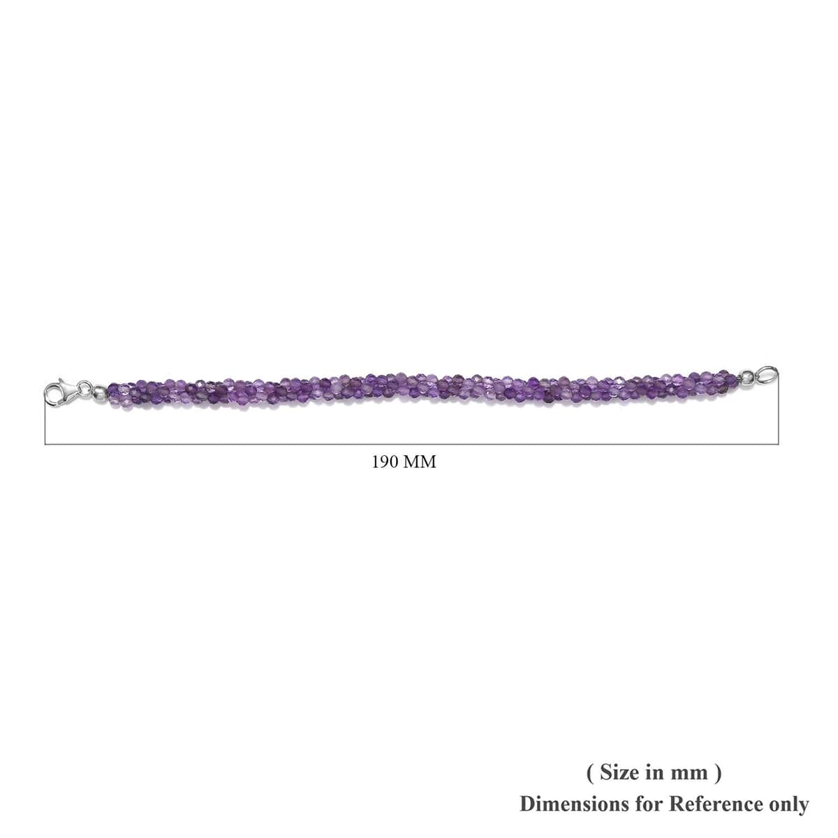 Ankur Treasure Chest Amethyst Twisted Beaded Bracelet in Sterling Silver (7.25 In) 35.25 ctw image number 4