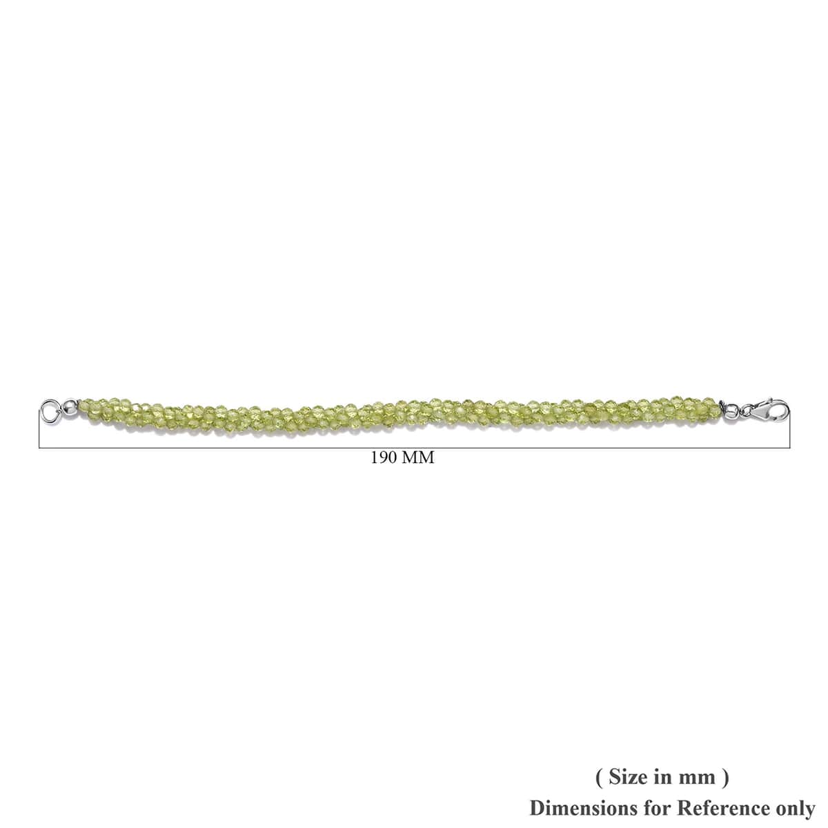 Ankur Treasure Chest Peridot Twisted Beaded Bracelet in Sterling Silver (7.25 In) 37.25 ctw image number 4