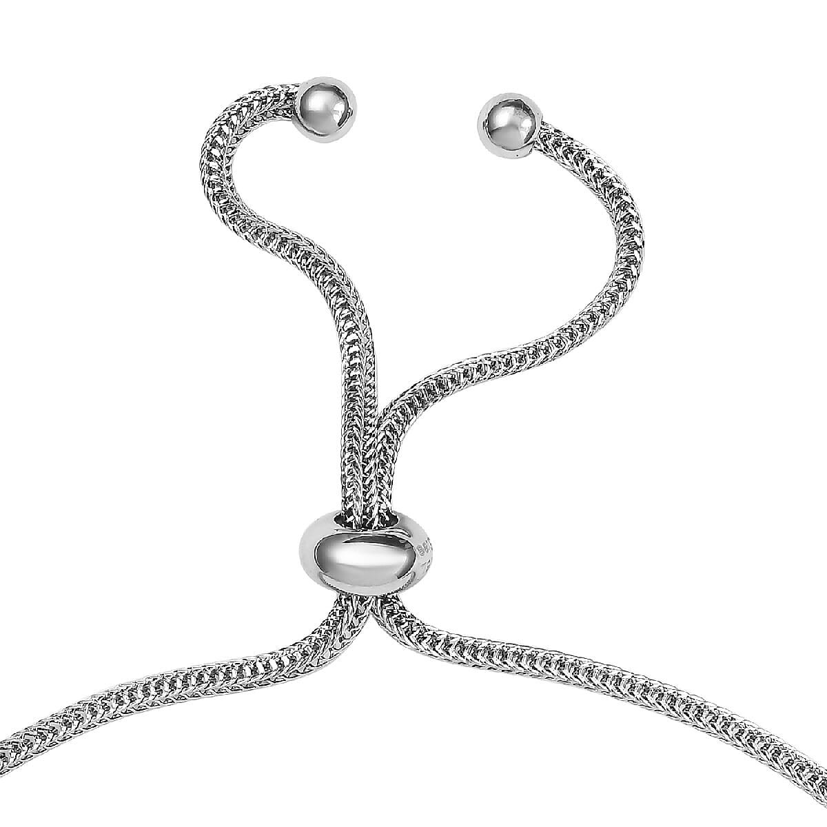 Karis Aurora Borealis Crystal Bolo Bracelet in Platinum Bond and Stainless Steel image number 3