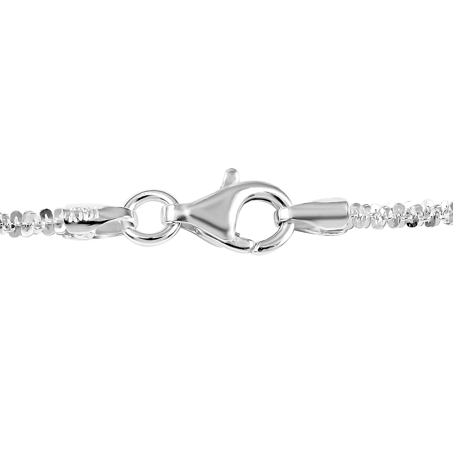 Italian Sterling Silver Sparkle Necklace (18.00 In) 3.65 Grams