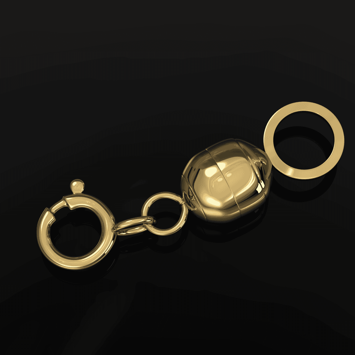 Maestro Gold Collection Italian 10K Yellow Gold Magnetic Clasp 0.30 Grams image number 3
