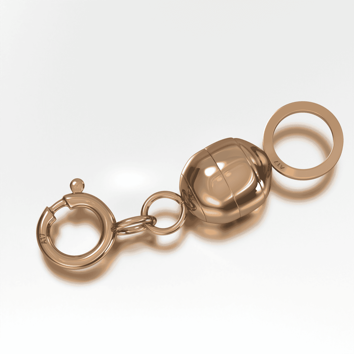 Maestro Gold Collection Italian 10K Rose Gold Magnetic Clasp 0.30 g Maximum weight it holding 10gr image number 4