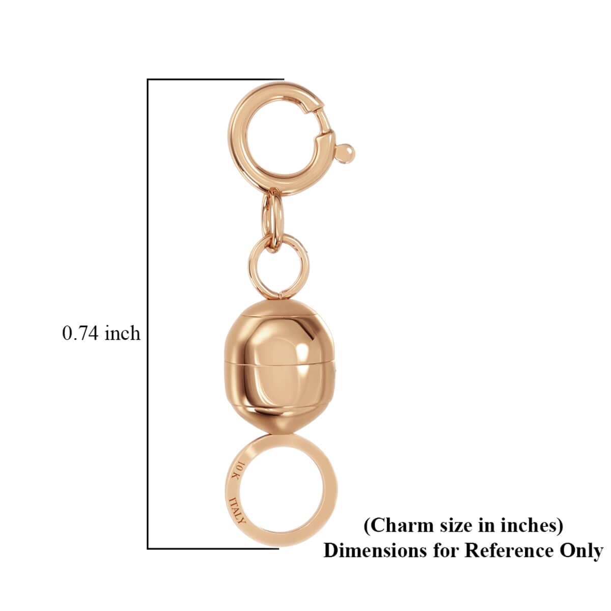 Maestro Gold Collection Italian 10K Rose Gold Magnetic Clasp 0.30 g Maximum weight it holding 10gr image number 5