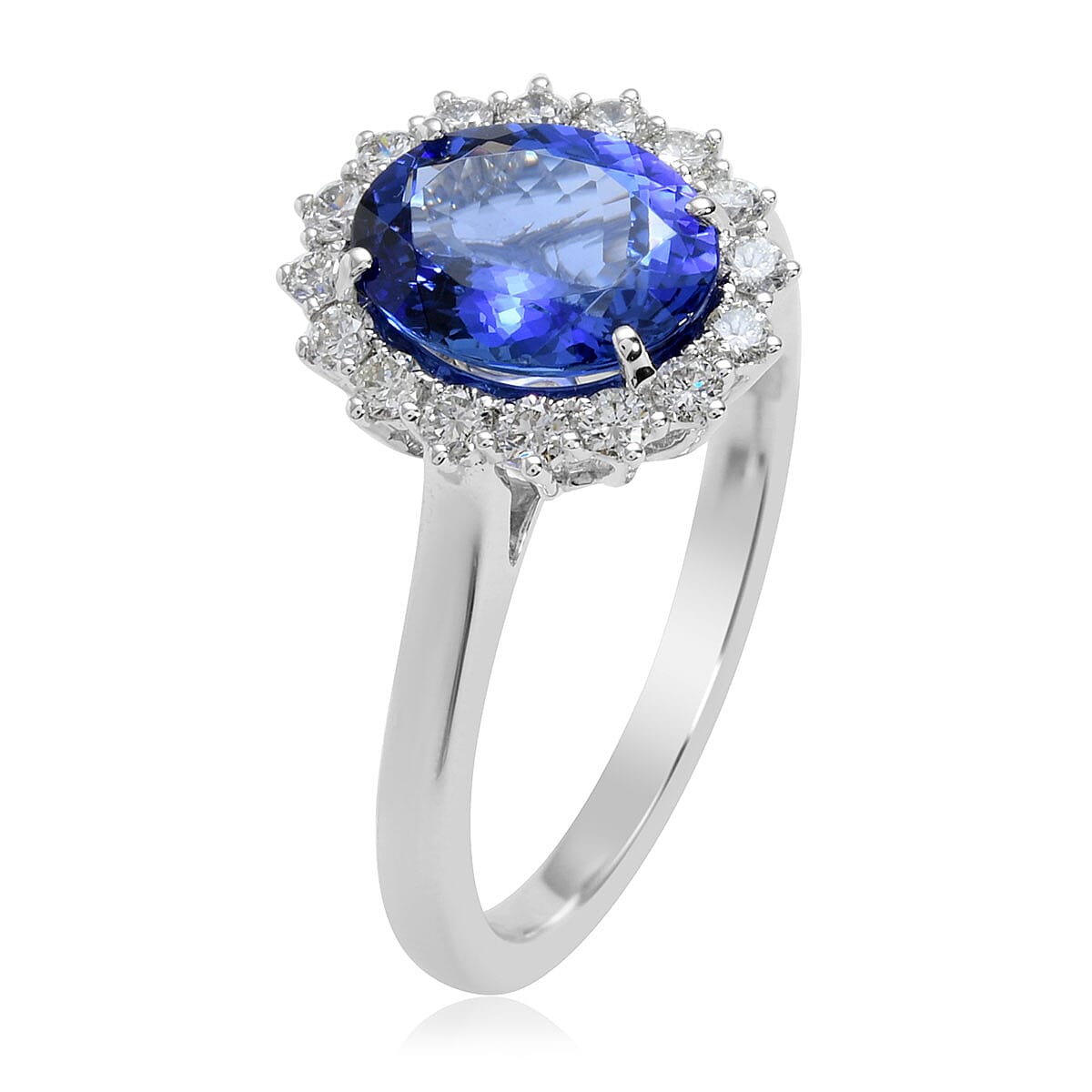 Rhapsody 3.60 ctw AAAA Tanzanite and Diamond E-F VS Ring in 950 Platinum 6.88 Grams (Size 10)