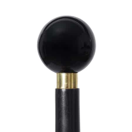 Handcrafted Wooden Walking Stick with Filler of 90% Shungite and 10% Resin - Black image number 6