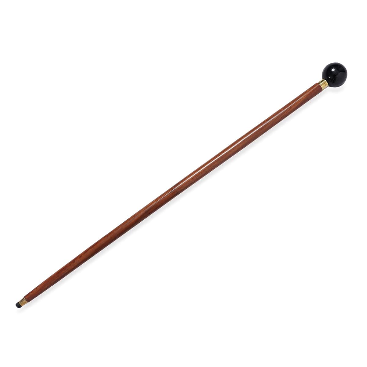 Handcrafted Wooden Walking Stick with Filler of 90% Shungite and 10% Resin - Brown image number 0