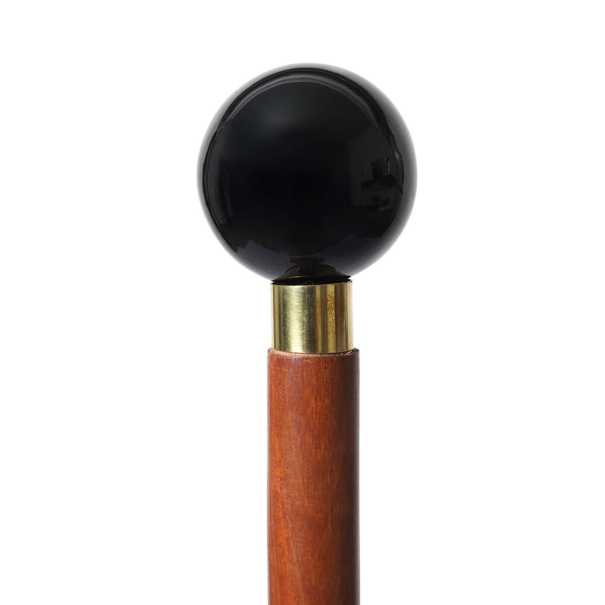 Handcrafted Wooden Walking Stick with Filler of 90% Shungite and 10% Resin - Brown image number 6