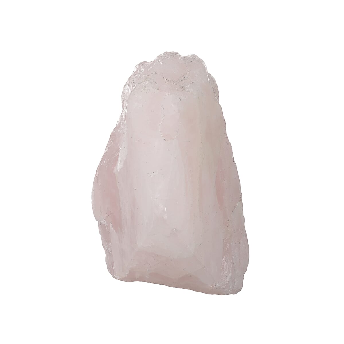 Crystal Heart Empowerment Rose Quartz Gemstone with Velvet Pouch (1250ctw, Size: 2-3 Inch) image number 3