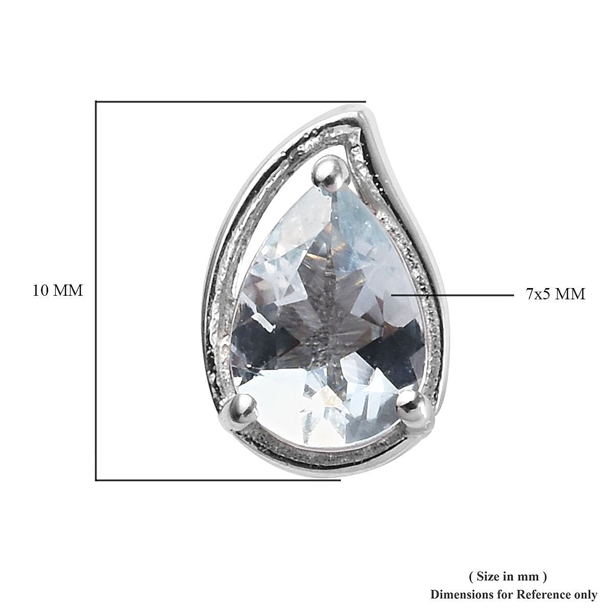 1.20 ctw Espirito Santo Aquamarine Drop Earrings in Platinum Over Sterling Silver