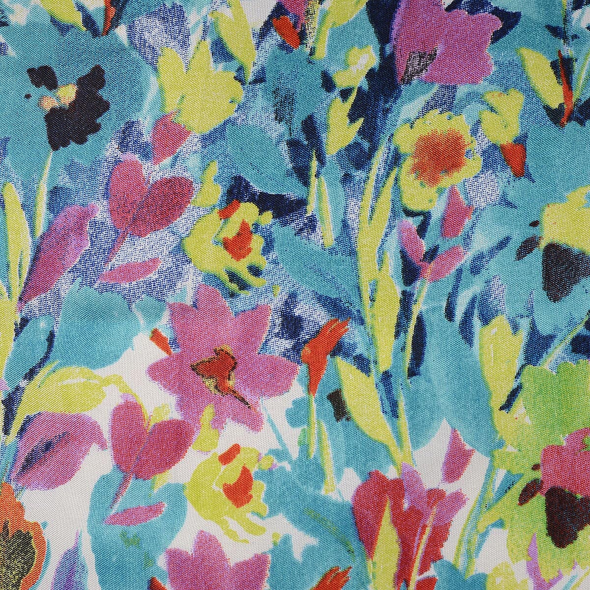 Winlar Multi Spring Floral V-Neck Short Kaftan - One Size Fits Most