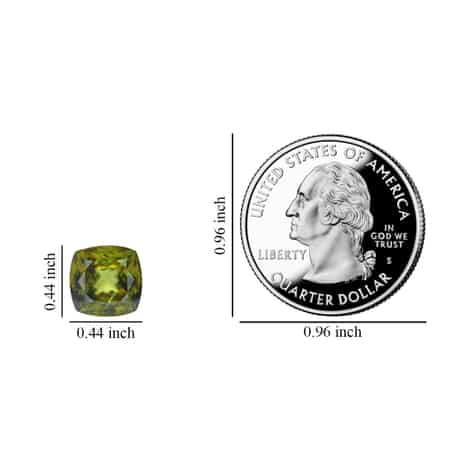 Certified AAAA Madagascar Sphene Faceted (Sqr Cush) 8.48 ctw , Loose Gem , Loose Gemstones , Loose Stones , Jewelry Stones image number 3