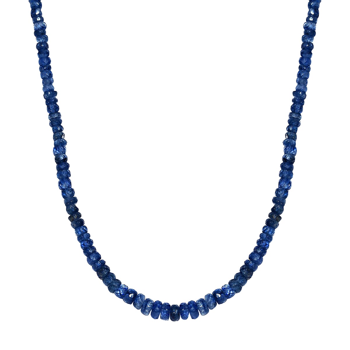 Kashmir Kyanite Necklace, Beaded Necklace, Kyanite Beads Necklace, Sterling Silver Necklace, Adjustable length Necklace 82.00 ctw image number 3