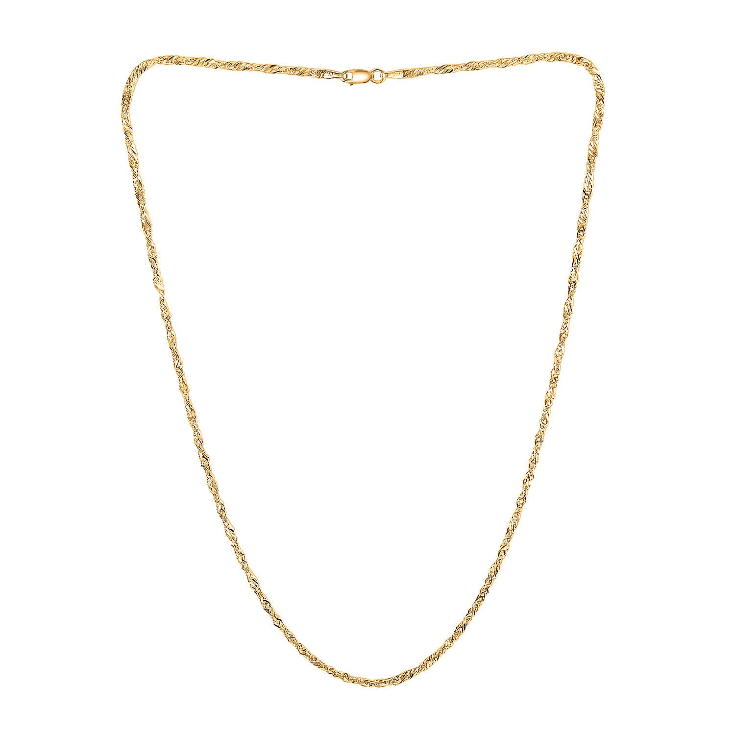 Vicenza Italian Collection 14K Yellow Gold Singapore Chain 18 Inches 1.75 Grams
