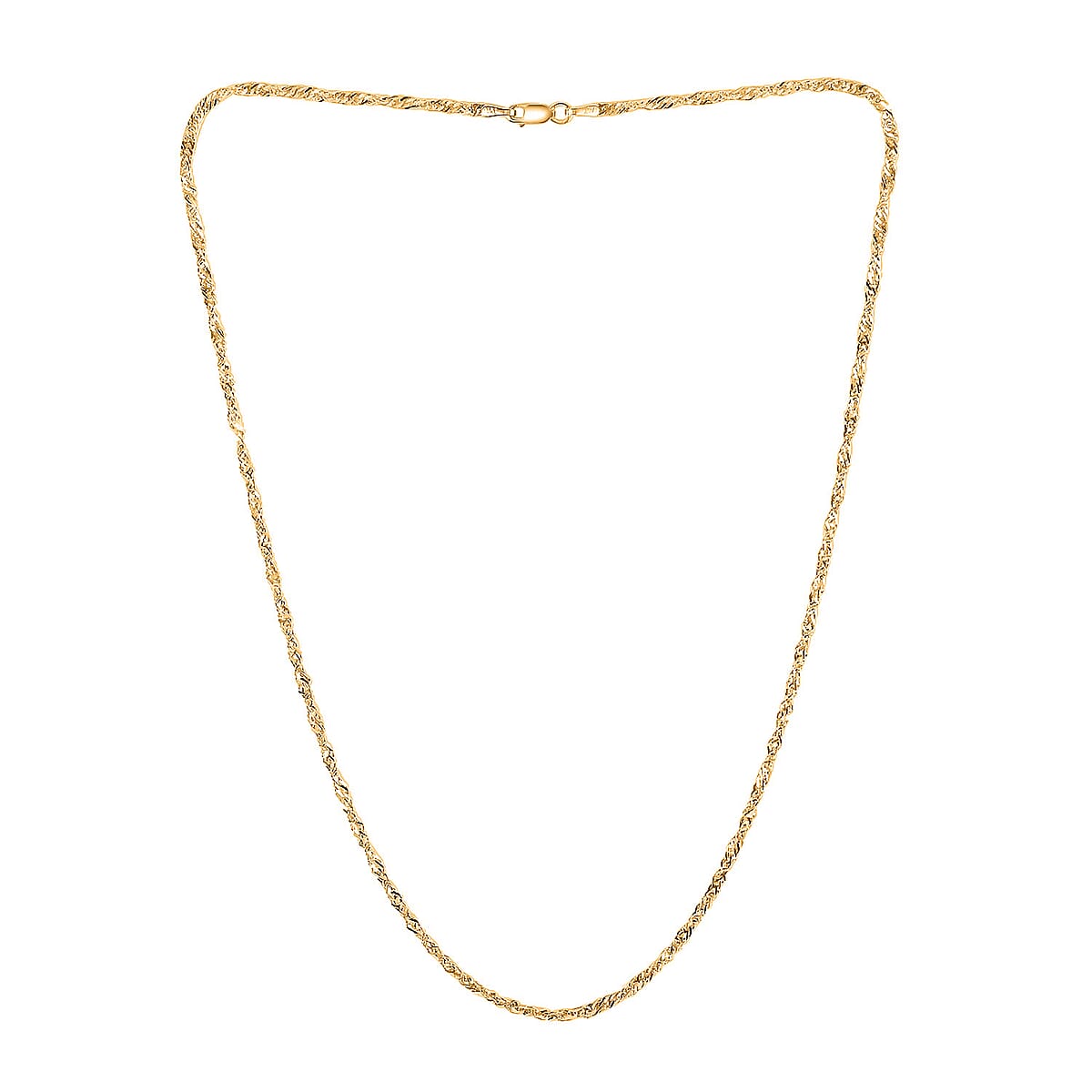Vicenza Italian Collection 14K Yellow Gold Singapore Chain 18 Inches 1.75 Grams image number 1