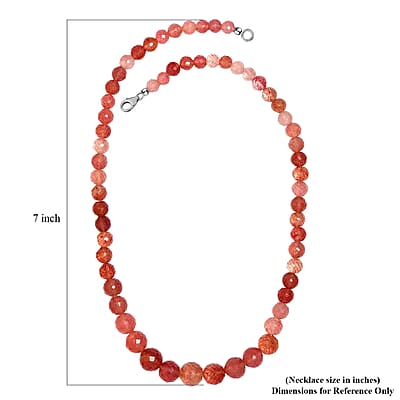 Tanzanian Natronite Beaded Necklace 20 Inches in Sterling Silver 245.00 ctw