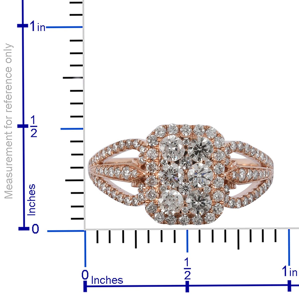 10K Rose Gold Diamond Ring (Size 7.0) 1.00 ctw