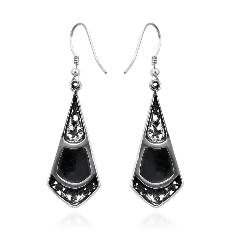 Abalone Shell Drop Earrings For Women in Sterling Silver, Beach Fashion Jewelry