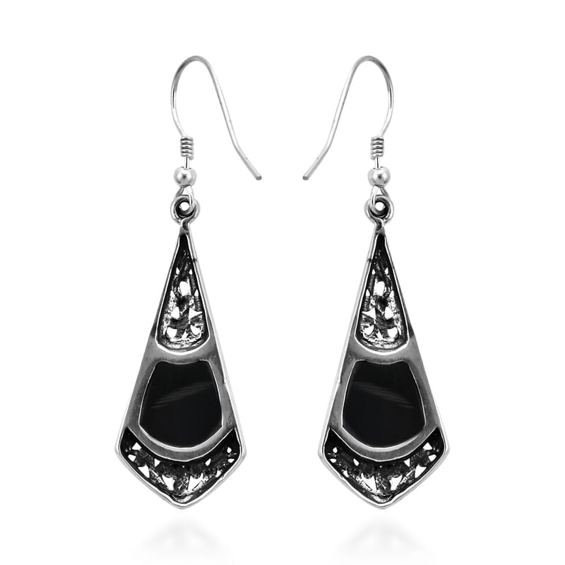 Abalone Shell Drop Earrings For Women in Sterling Silver, Beach Fashion Jewelry