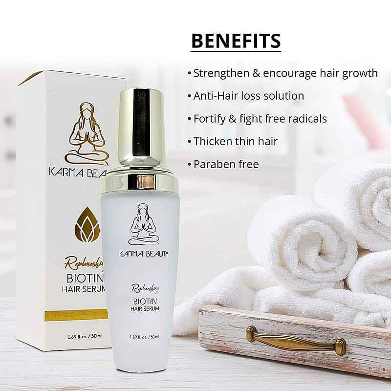 Karma Beauty Replenishing Biotin Hair Serum 1.69 fl oz (Ships in 12-14 Day) , Best Hair Growth Serum , Biotin Hair Serum