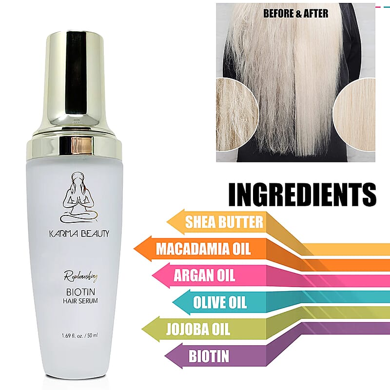 Karma Beauty Replenishing Biotin Hair Serum 1.69 fl oz (Ships in 12-14 Day) , Best Hair Growth Serum , Biotin Hair Serum