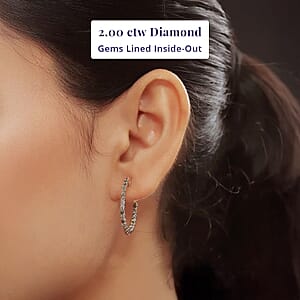 Luxoro 10K Rose Gold Natural Champagne Diamond 2.00 ctw Earrings, Diamond Hoops, Diamond Gold Studs