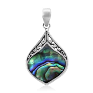 Abalone Shell Pendant in Sterling Silver, Fashion Silver Jewelry