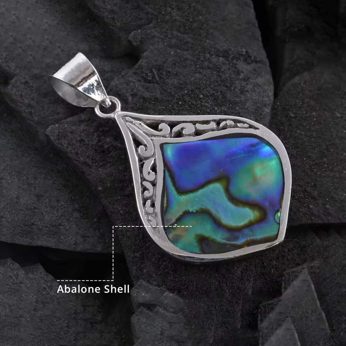 Abalone Shell Pendant in Sterling Silver, Fashion Silver Jewelry image number 4