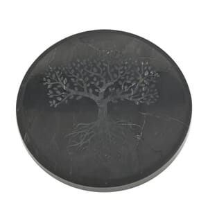 Shungite Tree of Life Round Tile 10cm Approx. 938.00 ctw