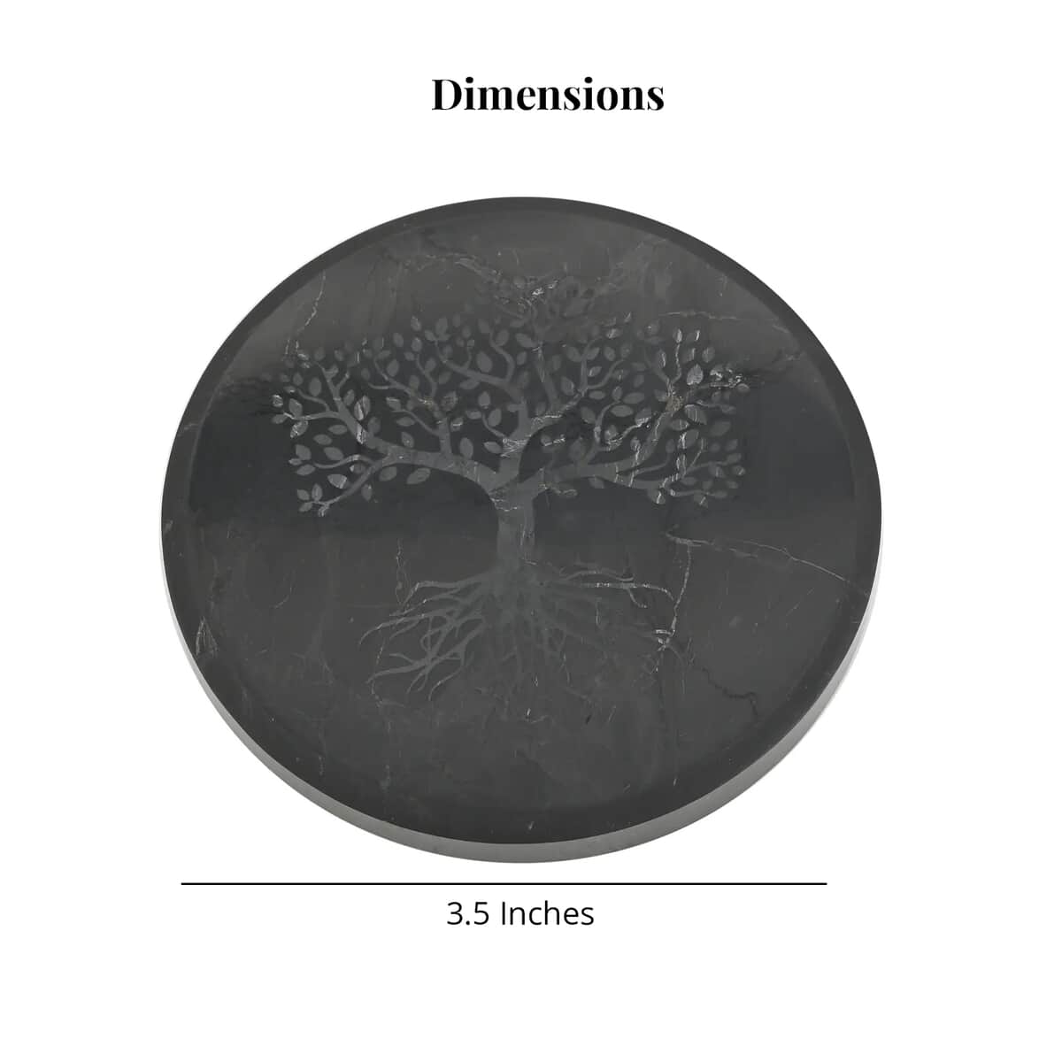 Shungite Tree of Life Disc (3.5) 892.50 ctw image number 3
