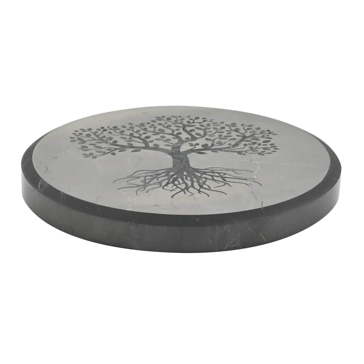 Shungite Tree of Life Round Tile 10cm Approx. 938.00 ctw image number 4