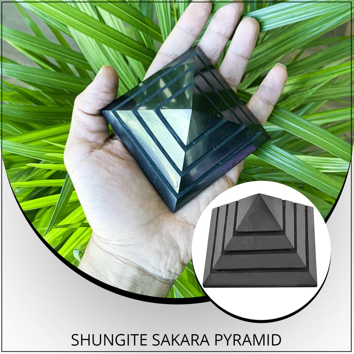 Shungite Sakara Pyramid (10 cm) 7334.00 ctw image number 1
