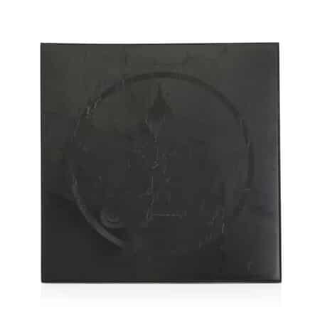 Shungite Buddha Square Tile 10cm Approx. 1185.00 ctw image number 0