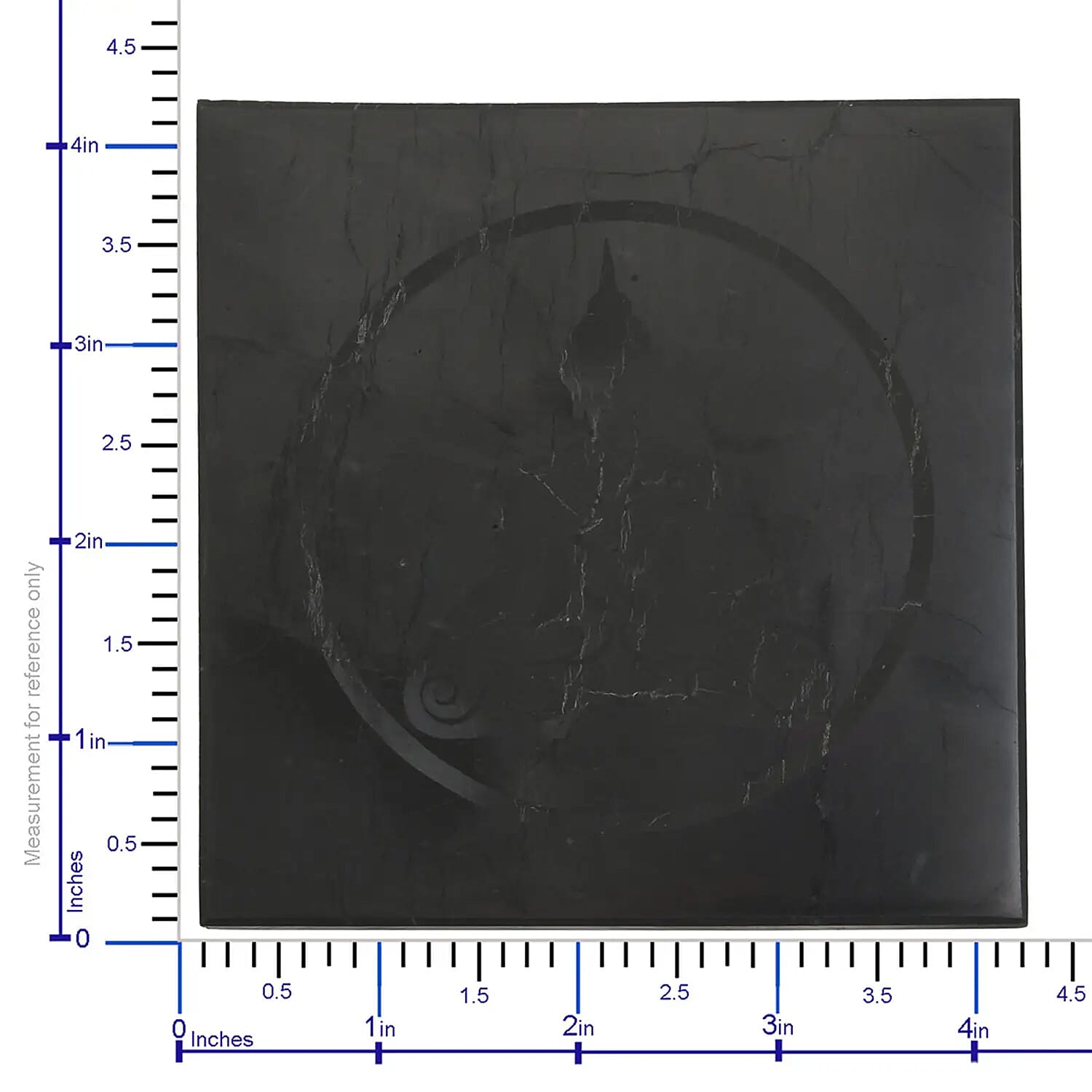 Shungite Buddha Square Tile 10cm Approx. 1185.00 ctw