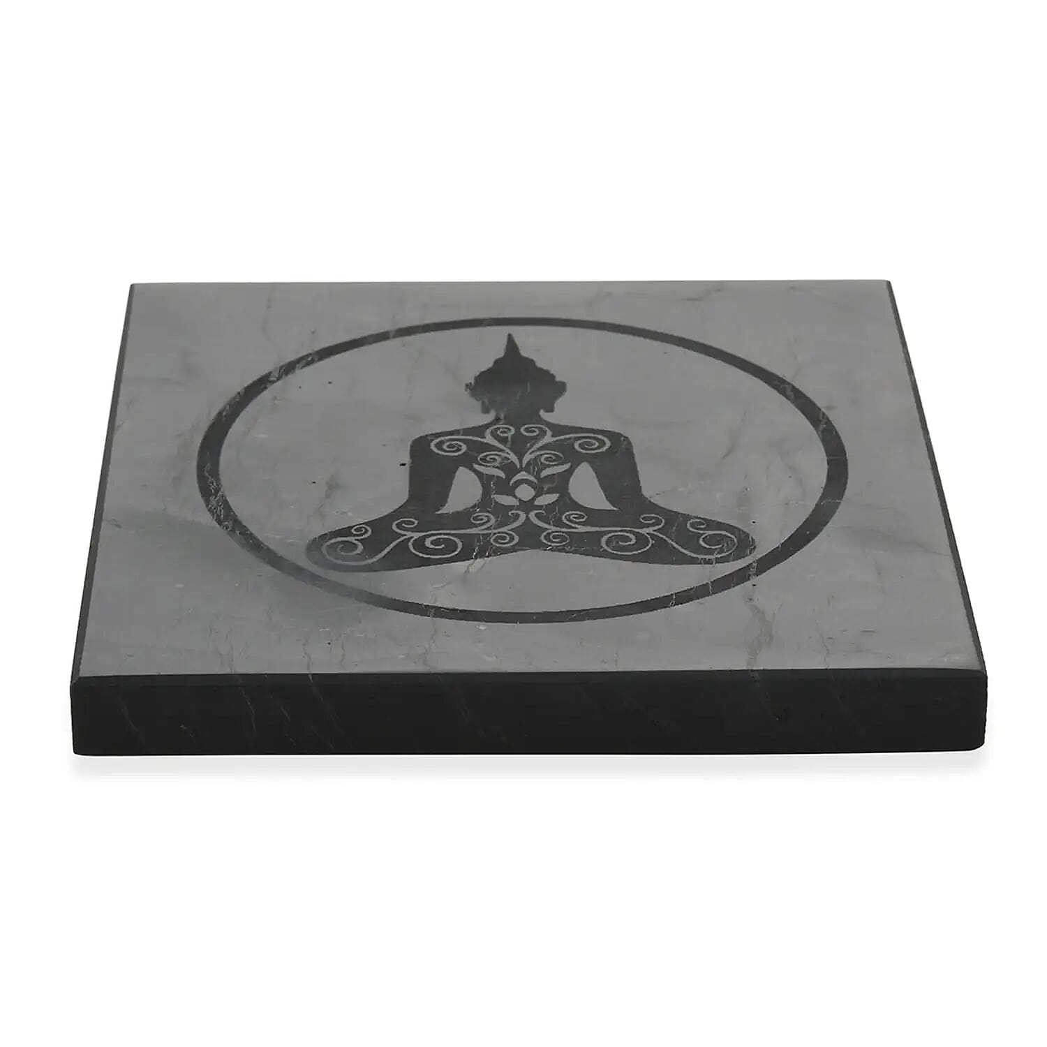 Shungite Buddha Square Tile 10cm Approx. 1185.00 ctw
